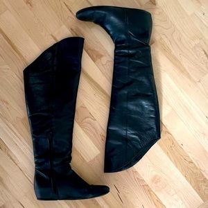 Town Shoes Black Leather Boots